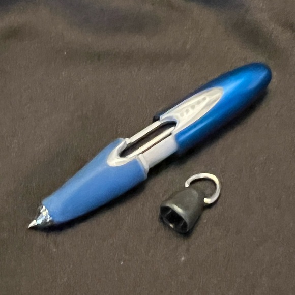 Cross Ion Blue Rollerball Keyring Pen – Pull Action Pocket Pen, 4” - Picture 4 of 7